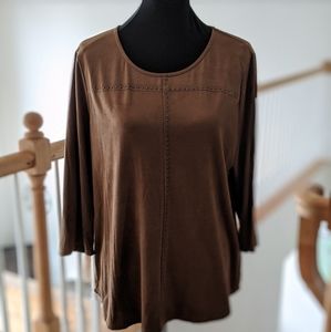 Style & Co faux suede shirt, Large